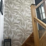 Wallpaper on stairs